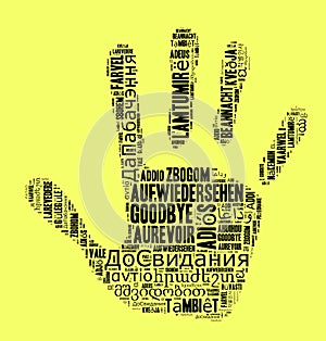 Word Goodbye in different languages