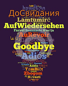 Word Goodbye in different languages