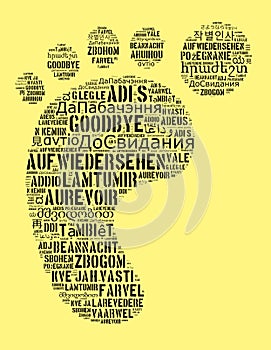 Word Goodbye in different languages