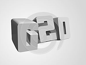 Word Group of Twent or G20 3d render