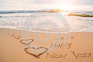 Happy new year 2020 and love heart