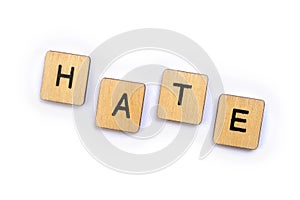 The word HATE