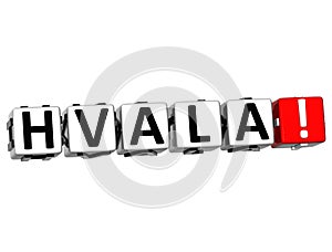 The word Hvala - Thank you in many different languages.