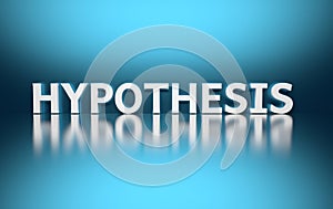 Word Hypothesis on blue background