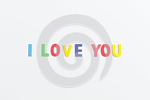 Word i love you letters alphabet