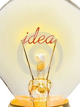 Word Idea in lamp