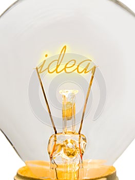 Word Idea in lamp