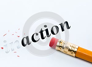 Word inaction action