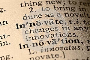 The word innovate