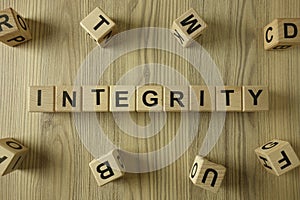 Word integrity from wooden blocks