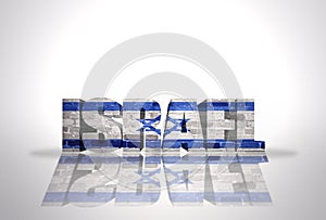 Word Israel on the white background