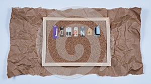 The Word Journal On Cork Board