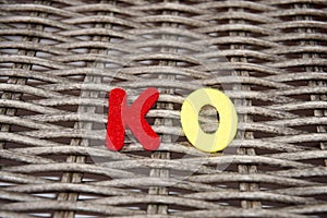 The word ko is made of felt