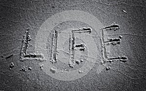 Word of life on the sand