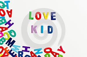 Word love kid letters alphabet