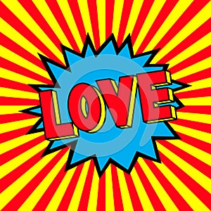 Word Love in the pop art explosion