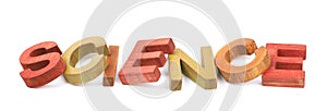 Word made of wooden letters isolated
