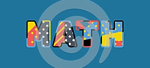 Math Concept Word Art Illustration