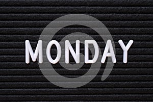 The word MONDAY