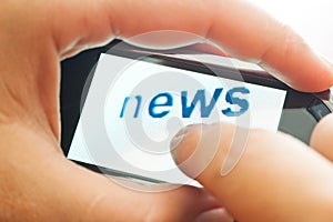 Word news on touch device