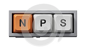 word nps with Computer keyboard keys.