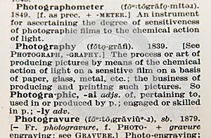 Word Photography on an old Dictionary Page photo