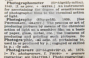 Word Photography on an old Dictionary Page