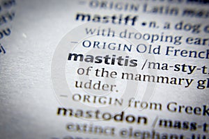 Word or phrase Mastitis in a dictionary