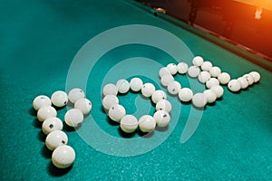 The word pool from billiard balls