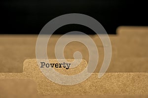 Word poverty on index card