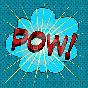 Word pow comic book style
