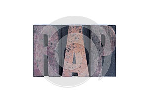The word 'rap' photo