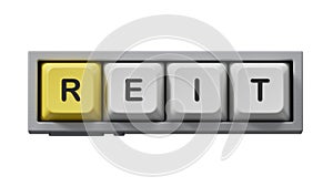 Word reit on Computer keyboard keys with.
