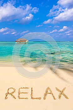 Word Relax on beach