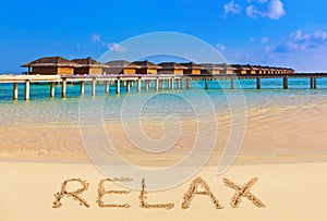 Word Relax on beach