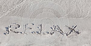 Word Relax on the sand