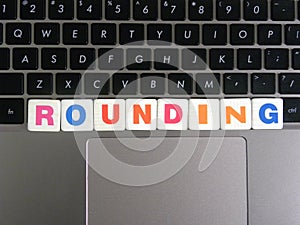 Word Rounding on keyboard background