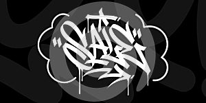 Word Sale Abstract Urban Hip Hop Hand Written Graffiti Style Vector Illustration Art