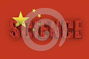 Word science and national flag of China