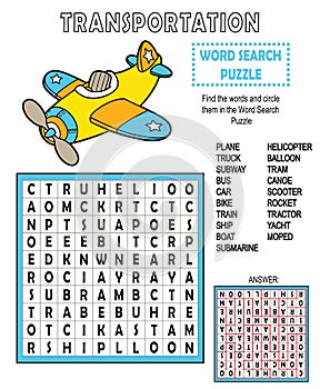 Word search transportation.