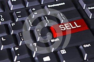 Word of sell on red button