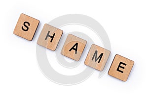 The word SHAME