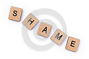 The word SHAME