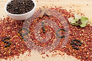 Word Spice Written Over Chilli Flakes