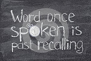 Word spoken watch