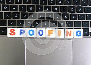 Word Spoofing on keyboard background