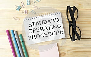 Word STANDARD OPERATING PROCEDURES written