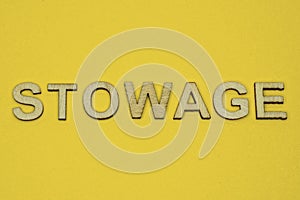 Word stowage made from wooden letters