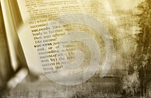 The word success grunge