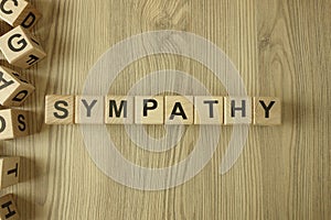 Word sympathy from wooden blocks